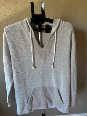 Ocean Drive Cream Knit Pullover Hoodie